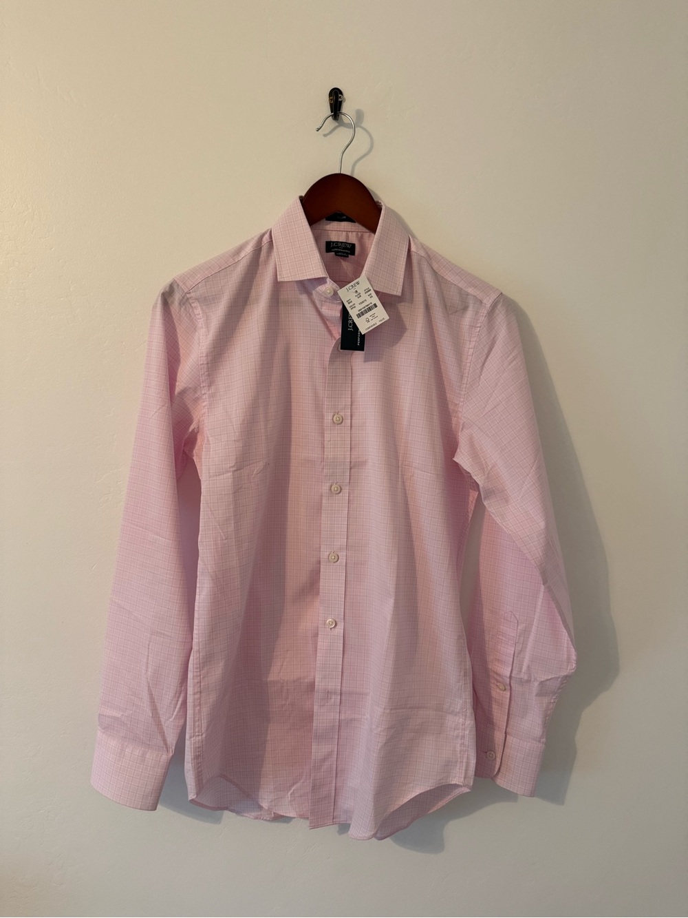 JCrew Men's XS Pink Dress Shirt - Classic Button-Down - Slim Fit